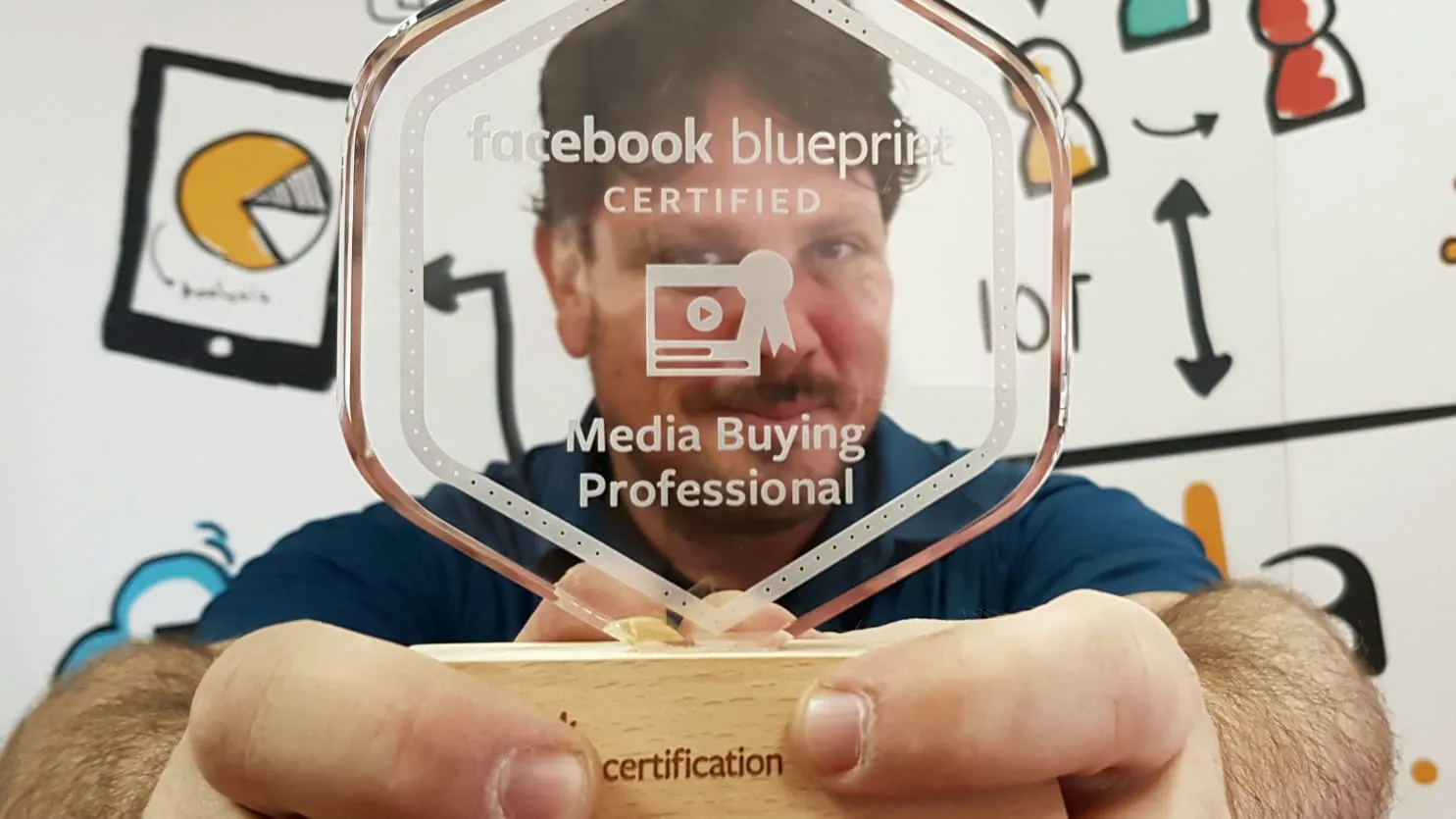 Facebook Blueprint certification trophy